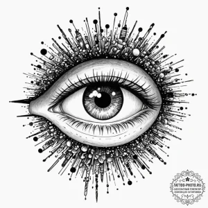 Tattoo sketch a telescope, but looking throug... - эскиз тату (№1751327847_0, 30.06.2025 23:57) — tattoo-photo.ru