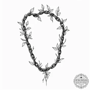 Tattoo design a single, strong vine breaking... - эскиз тату (№1751328490_0, 01.07.2025 00:08) — tattoo-photo.ru