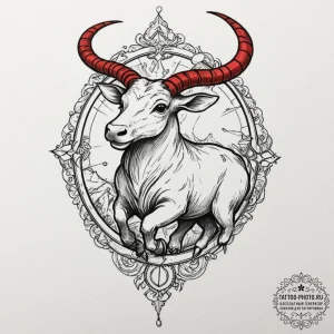 Tattoo design a zodiac animal with a specific... - эскиз тату (№1751331980_0, 01.07.2025 01:06) — tattoo-photo.ru