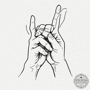 Tattoo design a subtle 'pinky promise' gestur... - эскиз тату (№1751332379_0, 01.07.2025 01:12) — tattoo-photo.ru