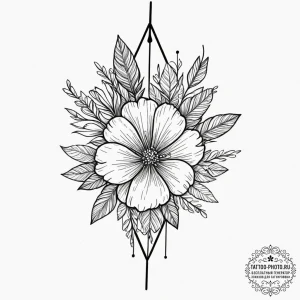 Tattoo design a single, elegant arrow that, u... - эскиз тату (№1751332778_0, 01.07.2025 01:19) — tattoo-photo.ru