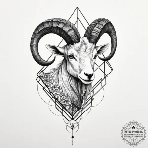 Tattoo design a capricorn goat-fish, where ea... - эскиз тату (№1751334379_0, 01.07.2025 01:46) — tattoo-photo.ru