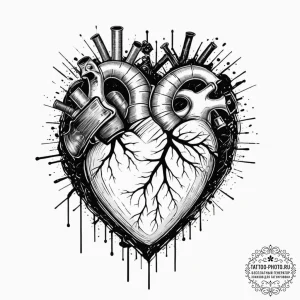 Tattoo design a digital representation of a b... - эскиз тату (№1751334550_0, 01.07.2025 01:49) — tattoo-photo.ru