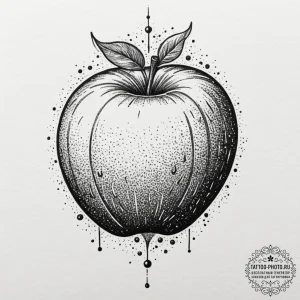 Tattoo design a single, perfect piece of frui... - эскиз тату (№1751337186_0, 01.07.2025 02:33) — tattoo-photo.ru
