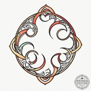 Triskelion, tattoo flash sheet design, on a c... - эскиз тату (№1751337342_0, 01.07.2025 02:35) — tattoo-photo.ru