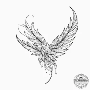 Tattoo design a plant with leaves that are sh... - эскиз тату (№1751337901_0, 01.07.2025 02:45) — tattoo-photo.ru