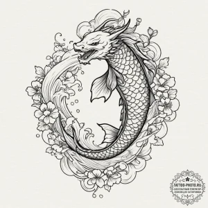 Whale, tattoo line art, irezumi japanese tatt... - эскиз тату (№1751338060_0, 01.07.2025 02:47) — tattoo-photo.ru