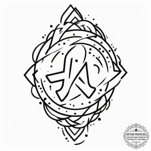 Tattoo design a minimalist 'quest log' symbol... - эскиз тату (№1751339673_0, 01.07.2025 03:14) — tattoo-photo.ru