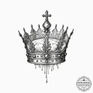 Tattoo sketch a minimalist crown, symbolizing... - эскиз тату (№1751341759_0, 01.07.2025 03:49) — tattoo-photo.ru