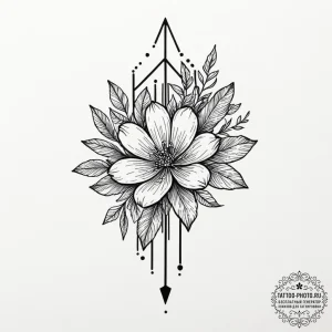 Tattoo design a single, elegant arrow that, u... - эскиз тату (№1751341838_0, 01.07.2025 03:50) — tattoo-photo.ru