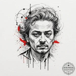 A watercolor sketch of turkish from snatch, l... - эскиз тату (№1751342240_0, 01.07.2025 03:57) — tattoo-photo.ru