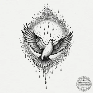 Neo-traditional tattoo of the glowing "tears... - эскиз тату (№1751344390_0, 01.07.2025 04:33) — tattoo-photo.ru