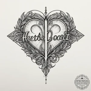 Tattoo design a heartbeat line with a name or... - эскиз тату (№1751345197_0, 01.07.2025 04:46) — tattoo-photo.ru