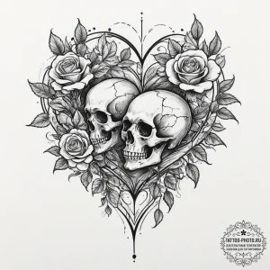 Tattoo sketch a subtle negative space heart i... - эскиз тату (№1751345348_0, 01.07.2025 04:49) — tattoo-photo.ru