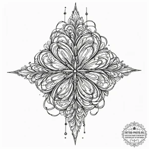 Tattoo sketch an abstract pattern of roots sp... - эскиз тату (№1751347186_0, 01.07.2025 05:19) — tattoo-photo.ru