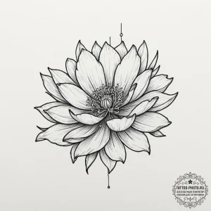 Flower, tattoo line art, linework tattoo styl... - эскиз тату (№1751348296_0, 01.07.2025 05:38) — tattoo-photo.ru