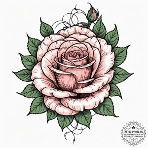 Tattoo design a single, resilient rose with t... - эскиз тату (№1751348844_0, 01.07.2025 05:47) — tattoo-photo.ru