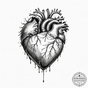 Tattoo sketch a watercolor heart, its colors... - эскиз тату (№1751349651_0, 01.07.2025 06:00) — tattoo-photo.ru