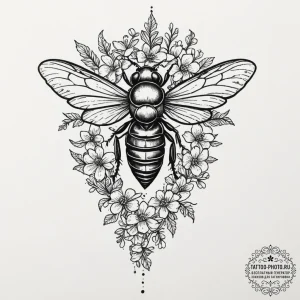 Tattoo sketch a cicada's shell left behind, w... - эскиз тату (№1751350610_0, 01.07.2025 06:16) — tattoo-photo.ru