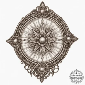 Tattoo design a single, powerful star that is... - эскиз тату (№1751350849_0, 01.07.2025 06:20) — tattoo-photo.ru