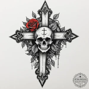 46. tattoo sketch: a single, powerful slavic... - эскиз тату (№1751351536_0, 01.07.2025 06:32) — tattoo-photo.ru