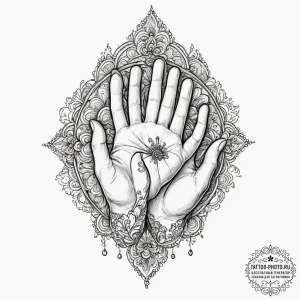 Tattoo design a detailed depiction of callous... - эскиз тату (№1751354016_0, 01.07.2025 07:13) — tattoo-photo.ru