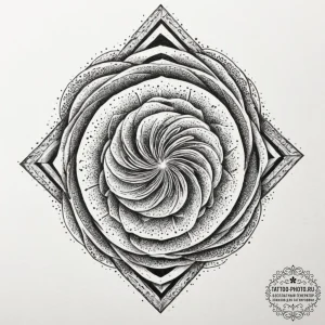 Tattoo design a swirling vortex of energy con... - эскиз тату (№1751355458_0, 01.07.2025 07:37) — tattoo-photo.ru