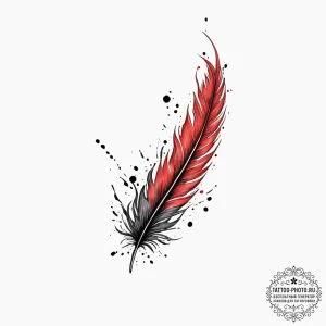 A burning feather, tattoo drawing outline, bl... - эскиз тату (№1751355941_0, 01.07.2025 07:45) — tattoo-photo.ru
