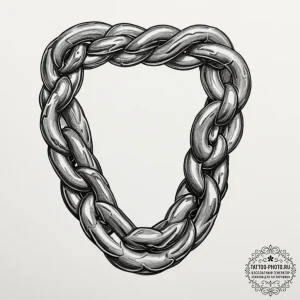 Tattoo design a heavy chain, rusty and worn,... - эскиз тату (№1751356901_0, 01.07.2025 08:01) — tattoo-photo.ru