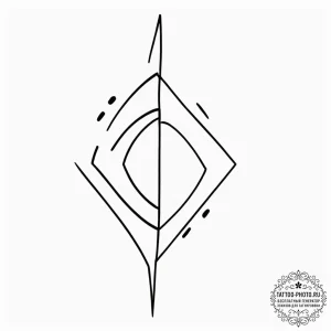Tattoo sketch an abstract arrow design, sharp... - эскиз тату (№1751361676_0, 01.07.2025 09:21) — tattoo-photo.ru