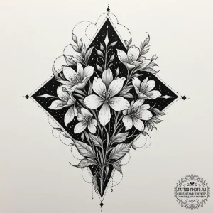 Tattoo sketch a plant with glowing, biolumine... - эскиз тату (№1751362510_0, 01.07.2025 09:35) — tattoo-photo.ru