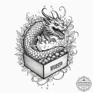 A minimalist tattoo of a box of chocolates fr... - эскиз тату (№1751362735_0, 01.07.2025 09:38) — tattoo-photo.ru