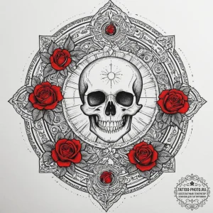 Tattoo sketch a single, huge, and beautifully... - эскиз тату (№1751363412_0, 01.07.2025 09:50) — tattoo-photo.ru