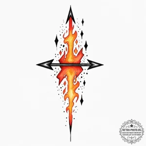 Tattoo sketch a series of arrows all pointing... - эскиз тату (№1751364486_0, 01.07.2025 10:08) — tattoo-photo.ru