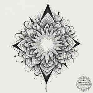 Tattoo design a single, abstract point of lig... - эскиз тату (№1751365901_0, 01.07.2025 10:31) — tattoo-photo.ru
