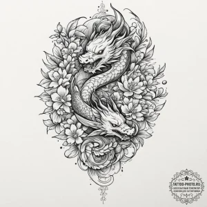 Tattoo sketch a cluster of birth flowers for... - эскиз тату (№1751367706_0, 01.07.2025 11:01) — tattoo-photo.ru