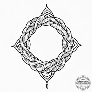Tattoo sketch a mystic knot that begins on on... - эскиз тату (№1751369358_0, 01.07.2025 11:29) — tattoo-photo.ru