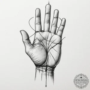 Tattoo sketch a vr glove with intricate senso... - эскиз тату (№1751369908_0, 01.07.2025 11:38) — tattoo-photo.ru