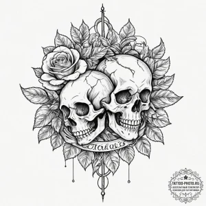 Tattoo sketch a musical note on one partner,... - эскиз тату (№1751370772_0, 01.07.2025 11:52) — tattoo-photo.ru