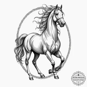 Sleipnir, odin's eight-legged horse, tattoo d... - эскиз тату (№1751371006_0, 01.07.2025 11:56) — tattoo-photo.ru