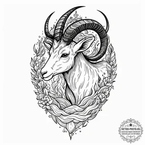 Tattoo design a capricorn goat-fish, appearin... - эскиз тату (№1751467462_0, 02.07.2025 14:44) — tattoo-photo.ru