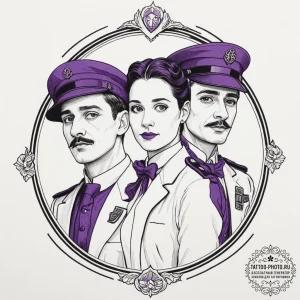 A neo-traditional portrait of the main charac... - эскиз тату (№1751467770_0, 02.07.2025 14:49) — tattoo-photo.ru