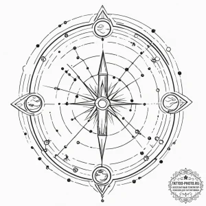 Tattoo design, a ballistic missile chart, sty... - эскиз тату (№1751472886_0, 02.07.2025 16:14) — tattoo-photo.ru