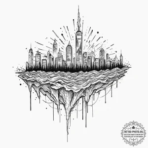 Tattoo design, a key, but its teeth are a sou... - эскиз тату (№1751473455_0, 02.07.2025 16:24) — tattoo-photo.ru
