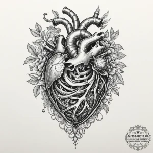 Tattoo sleeve design, biomechanical, assembly... - эскиз тату (№1751475432_0, 02.07.2025 16:57) — tattoo-photo.ru