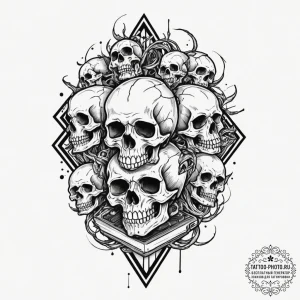 Tattoo design, a tank's tread mark, the patte... - эскиз тату (№1751480737_0, 02.07.2025 18:25) — tattoo-photo.ru