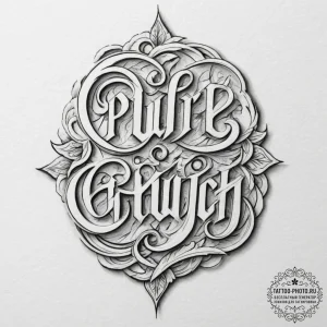 Tattoo design, calligraphic lines that seem t... - эскиз тату (№1751481738_0, 02.07.2025 18:42) — tattoo-photo.ru