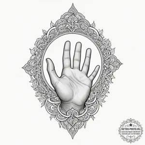 Tattoo design, a point-man's hand gesturing f... - эскиз тату (№1751481818_0, 02.07.2025 18:43) — tattoo-photo.ru