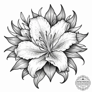 Tattoo design, a powerful cannon, but its bar... - эскиз тату (№1751482310_0, 02.07.2025 18:51) — tattoo-photo.ru