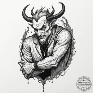 Tattoo sleeve design, pact with the devil, a... - эскиз тату (№1751482570_0, 02.07.2025 18:56) — tattoo-photo.ru